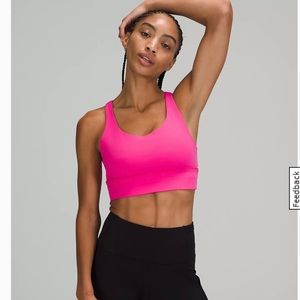 LULULEMON energy long line bra.